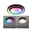 LED-loftslampe Rainbow med regnbueeffekt RGBW+ 750lm 230V 22W dæmpbar Sort/Hvid Rund LED-loftlampe med sort ramme og flerfarvet RGB-belysning til moderne rumstemning