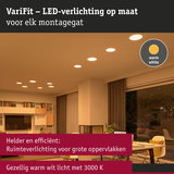 VariFit LED-inbouwspots met warm wit licht 3000K voor heldere, efficiënte verlichting van grote ruimtes
