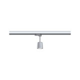 Modern grey metal LED spotlight on track system for flexible room lighting solutions