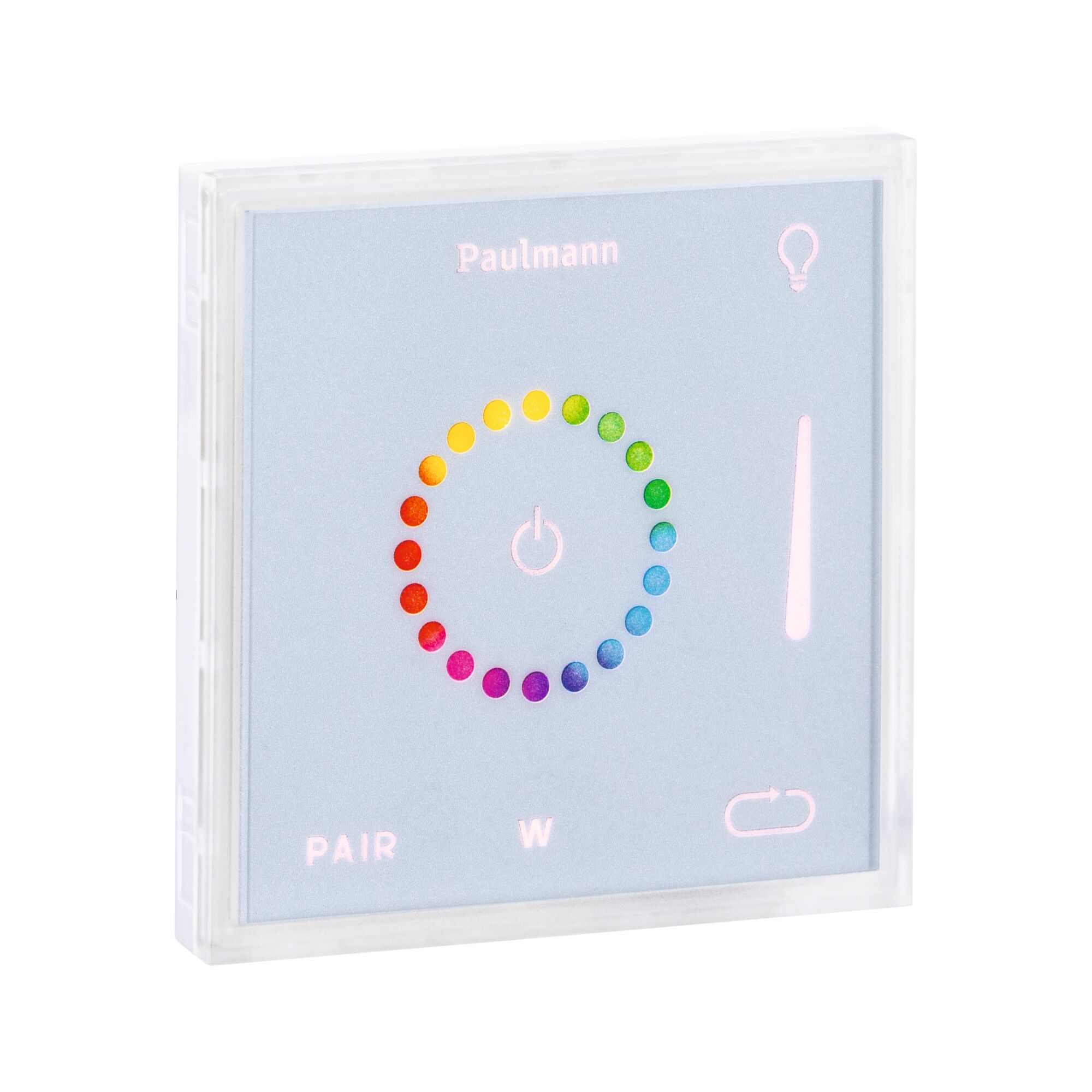 Paulmann LED touch switch with transparent case and colorful dimming ring for light control