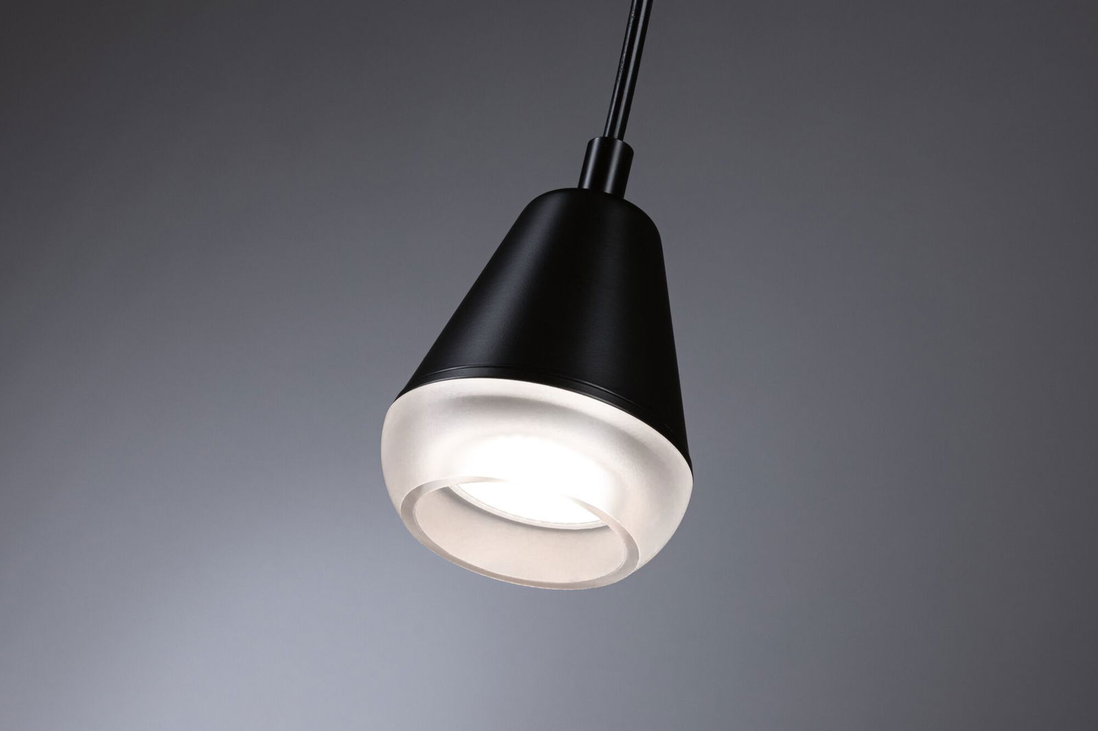 Luminaire en suspension LED Luia GU10 max. 10W Satiné/Noir signal