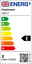 Energy label showing efficiency class E and 2 kWh consumption per 1000 hours for lighting products.