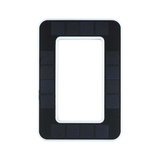 Cadre solaire rectangulaire avec cellules noires et cadre en plastique blanc pour éclairage durable