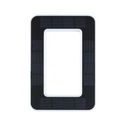 Rectangular LED frame with black surface and white edges for modern lighting solutions