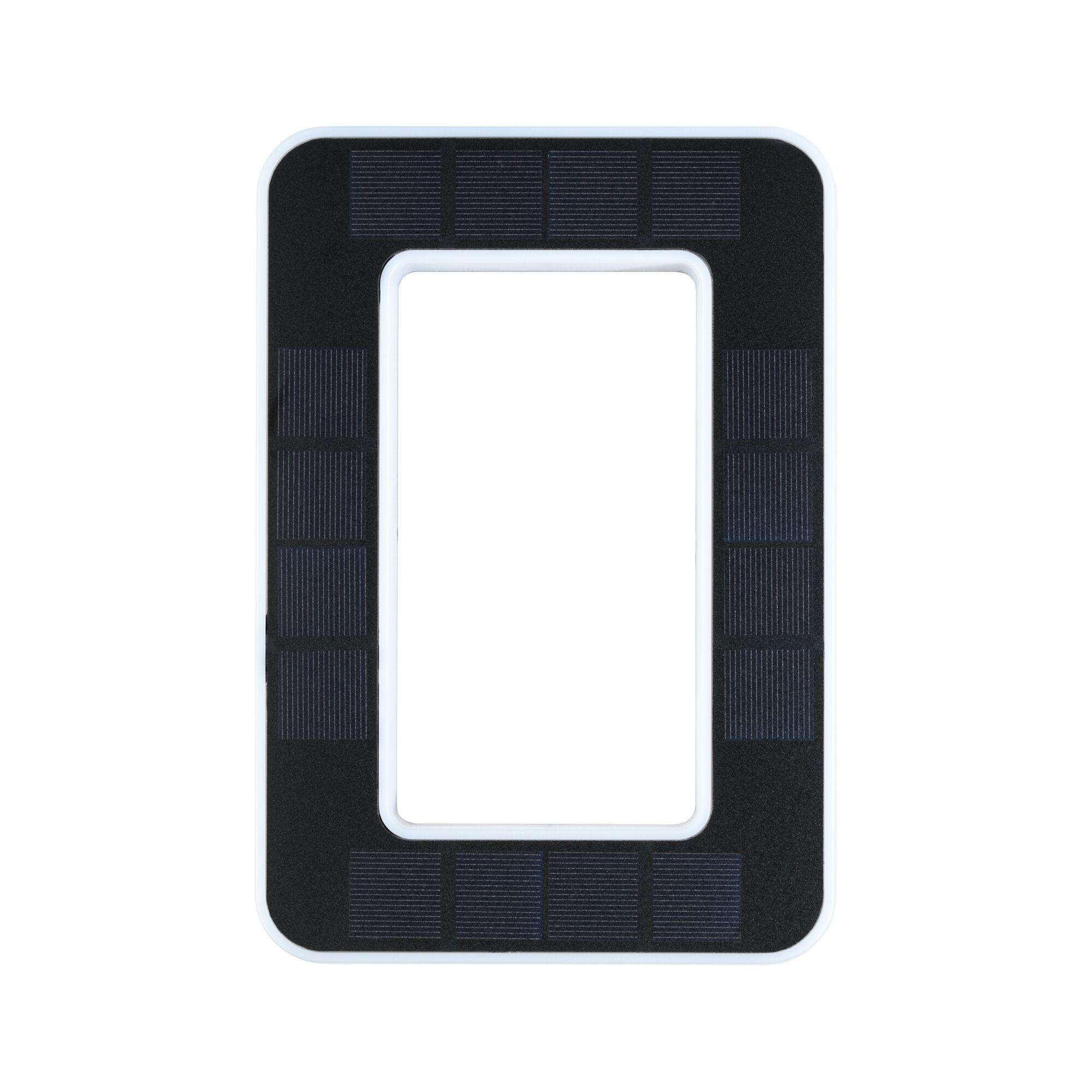 Rectangular LED frame with black surface and white edges for modern lighting solutions