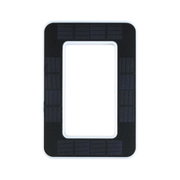 Rectangular LED frame with black surface and white edges for modern lighting solutions