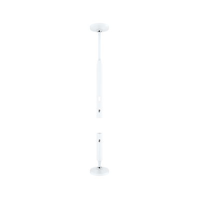 White metal ceiling pendant with adjustable length for modern LED lighting fixtures