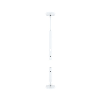 White metal ceiling pendant with adjustable length for modern LED lighting fixtures