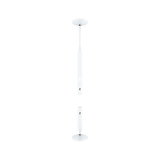 White metal ceiling pendant with adjustable length for modern LED lighting fixtures