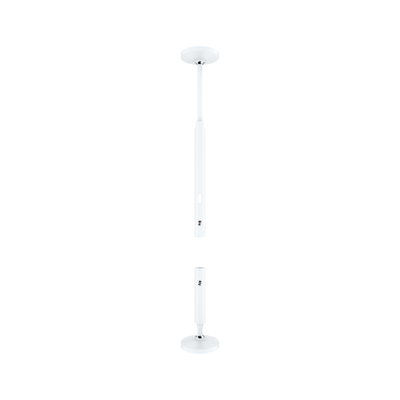 Support de plafond en métal blanc avec tige réglable pour éclairage LED moderne