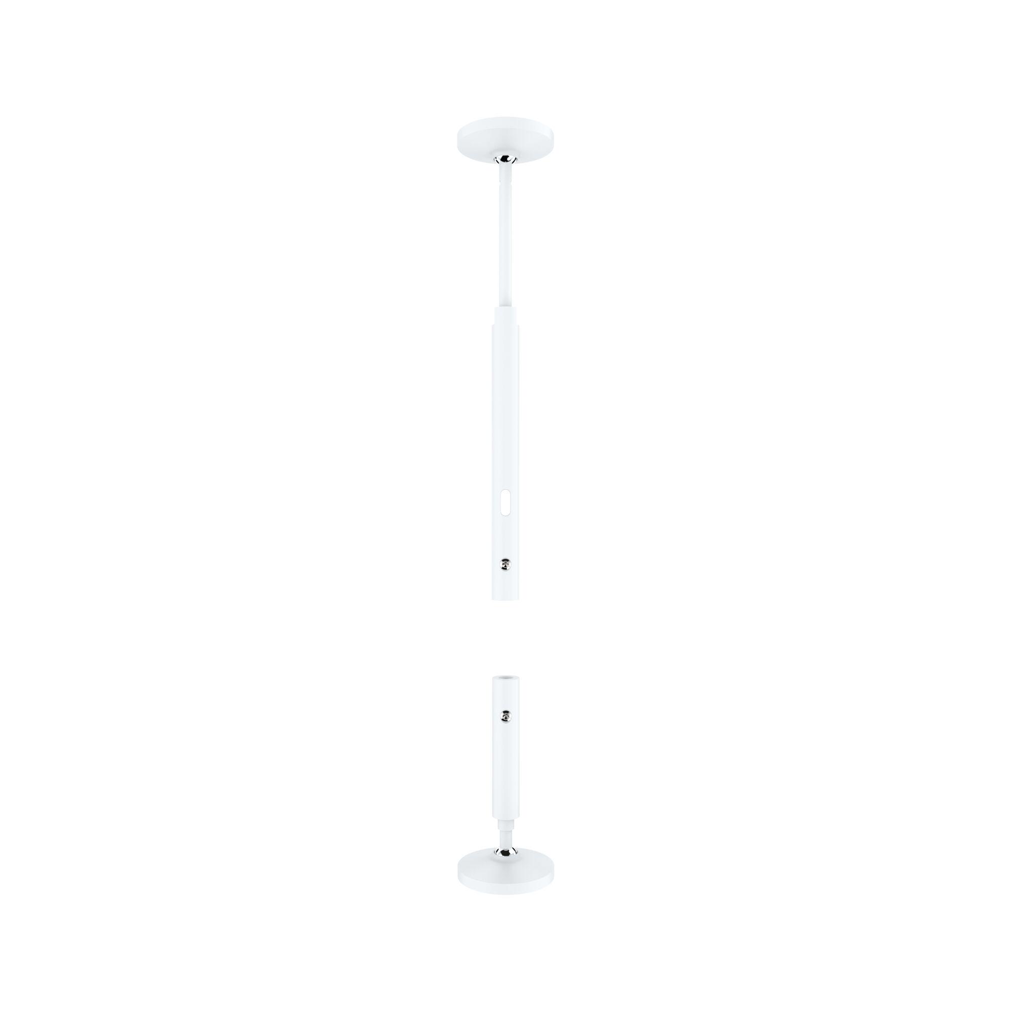 CorDuo Kit de montage de système câbles Connexion murale Blanc dépoli Suspension de plafond en métal blanc avec détails chromés pour éclairage intérieur moderne