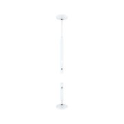 Suspension de plafond en métal blanc avec détails chromés pour éclairage intérieur moderne