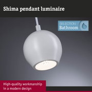 White Shima pendant light for bathroom with modern design and high-quality workmanship