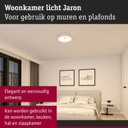 Woonkamerlicht Jaron wit voor gebruik op muren en plafonds, eenvoudig ontwerp voor slaapkamer