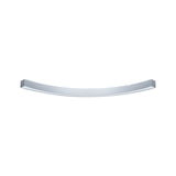 Curved LED ceiling light in brushed aluminum silver for modern room lighting solutions