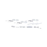 Ensemble d'éclairage LED blanc sous meuble avec lampes rondes et linéaires et alimentation pour éclairage polyvalent