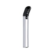 Modern LED outdoor light with black head and silver aluminium body for garden lighting