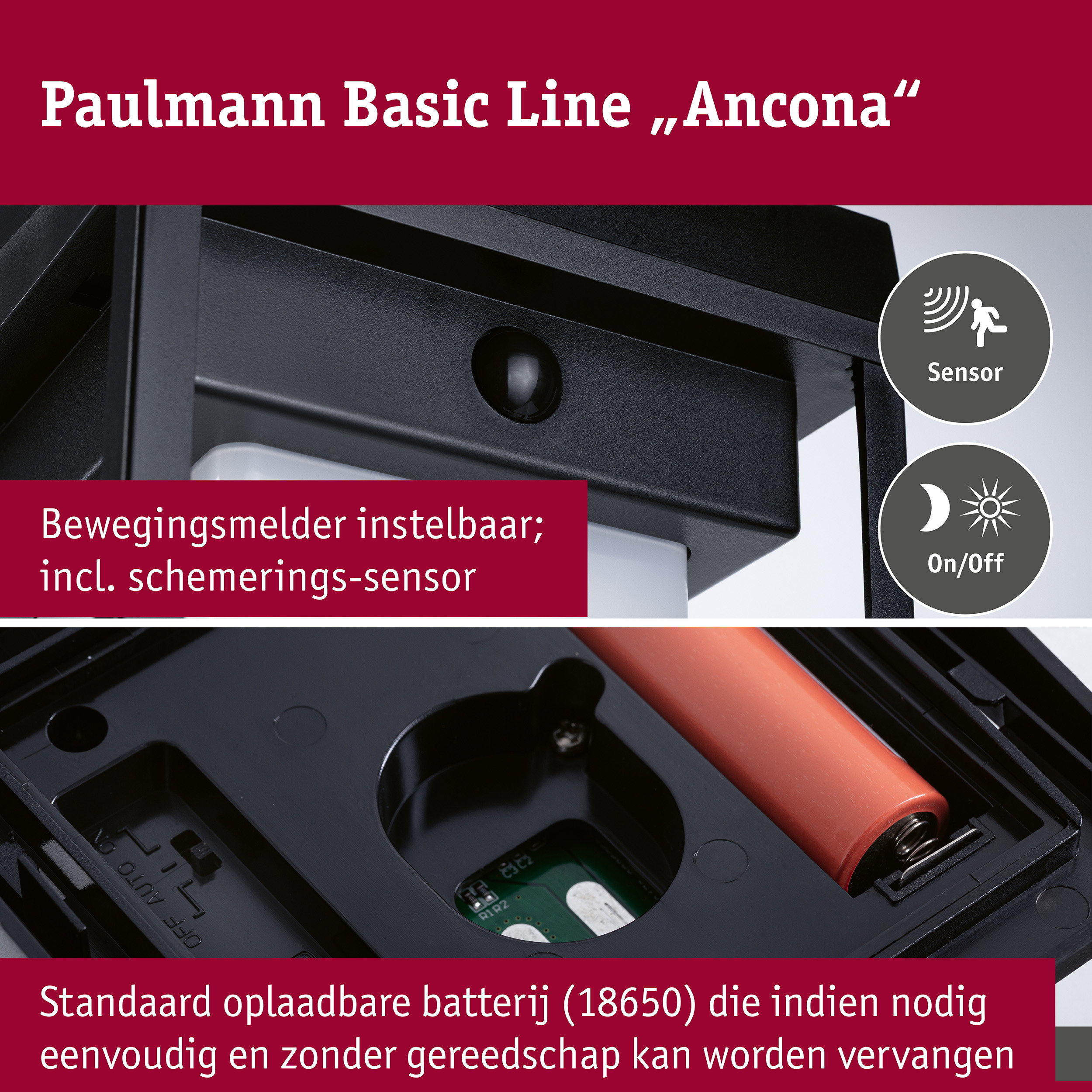 Solar LED-grondpen Ferrara IP44 3000K 400lm Zwart 121x690mm
