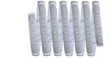Flexibler LED-Lichtstreifen mit warmweißen Dioden und selbstklebender Rückseite für vielseitige Beleuchtung.