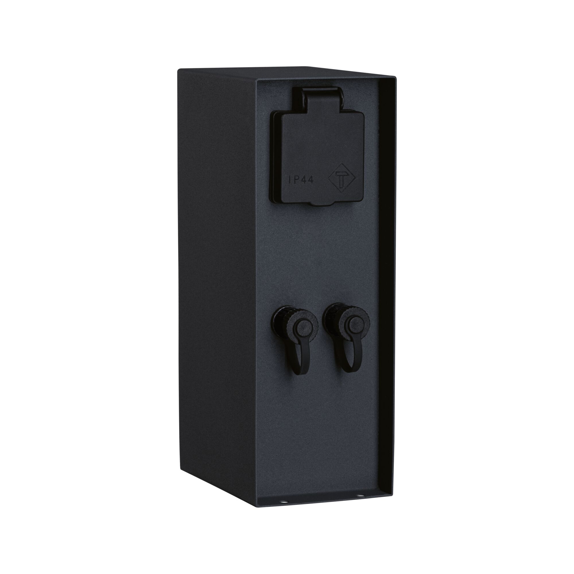 Plug & Shine Contactdooszuil Rio met transformatoren IP44 Antraciet