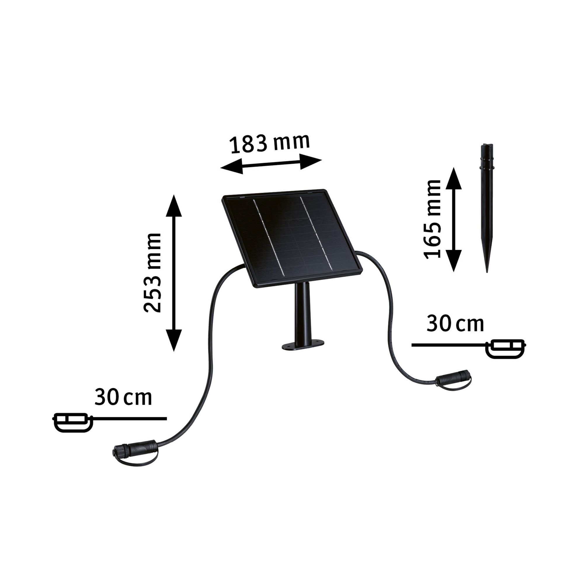 Plug & Shine Solar panel IP44 24V max. 21W Anthracite