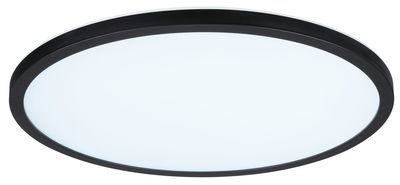 Ronde LED-plafondlamp met zwarte rand en witte diffuser voor moderne verlichting