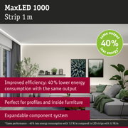MaxLED 1000 1m LED strip with 40% lower energy consumption for efficient home lighting