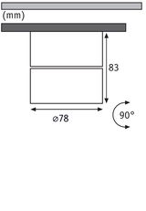 Technical drawing showing 78 mm diameter and 83 mm height dimensions for lighting product.