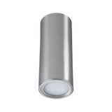 Modern ceiling spotlight in brushed stainless steel silver for LED lighting