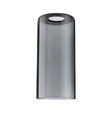 Cylindrical smoked glass lampshade for modern LED lights with minimalist design and grey tint
