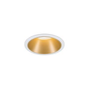 Spot encastré rond avec cadre blanc et intérieur doré pour éclairage LED moderne