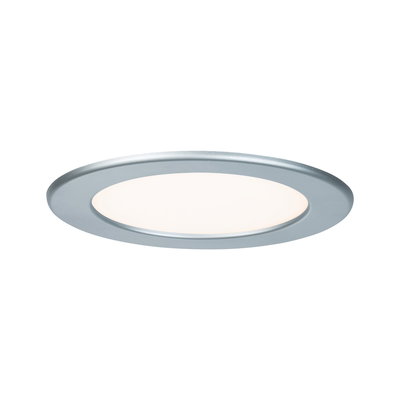 Panneau LED encastré rond en aluminium argenté avec lumière blanc chaud pour éclairage moderne