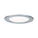 Panneau LED encastré rond en aluminium argenté avec lumière blanc chaud pour éclairage moderne