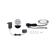 LED-Lichtband Set mit Fernbedienung, Netzteil und Montageclips in Weiß für flexible Beleuchtung