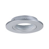 Spot encastré rond en aluminium argenté avec anneau intérieur orientable pour LED