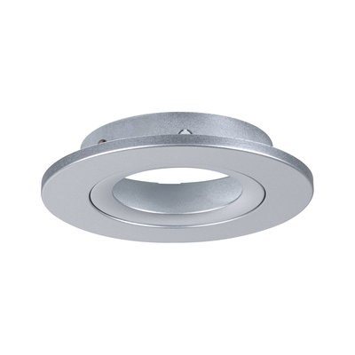 Spot encastré rond en aluminium argenté avec anneau intérieur orientable pour LED