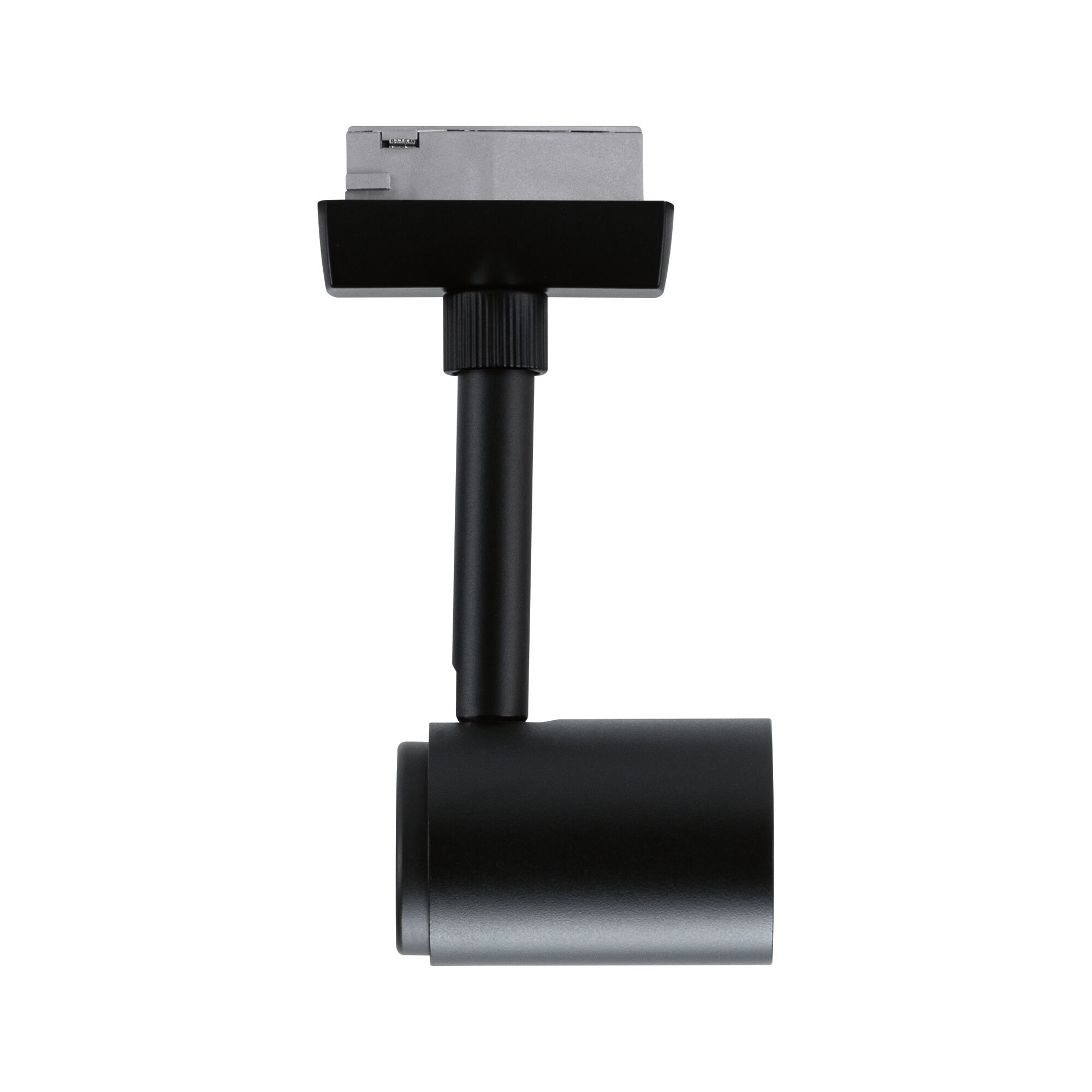 Spot LED noir en métal au design cylindrique pour systèmes d'éclairage modernes