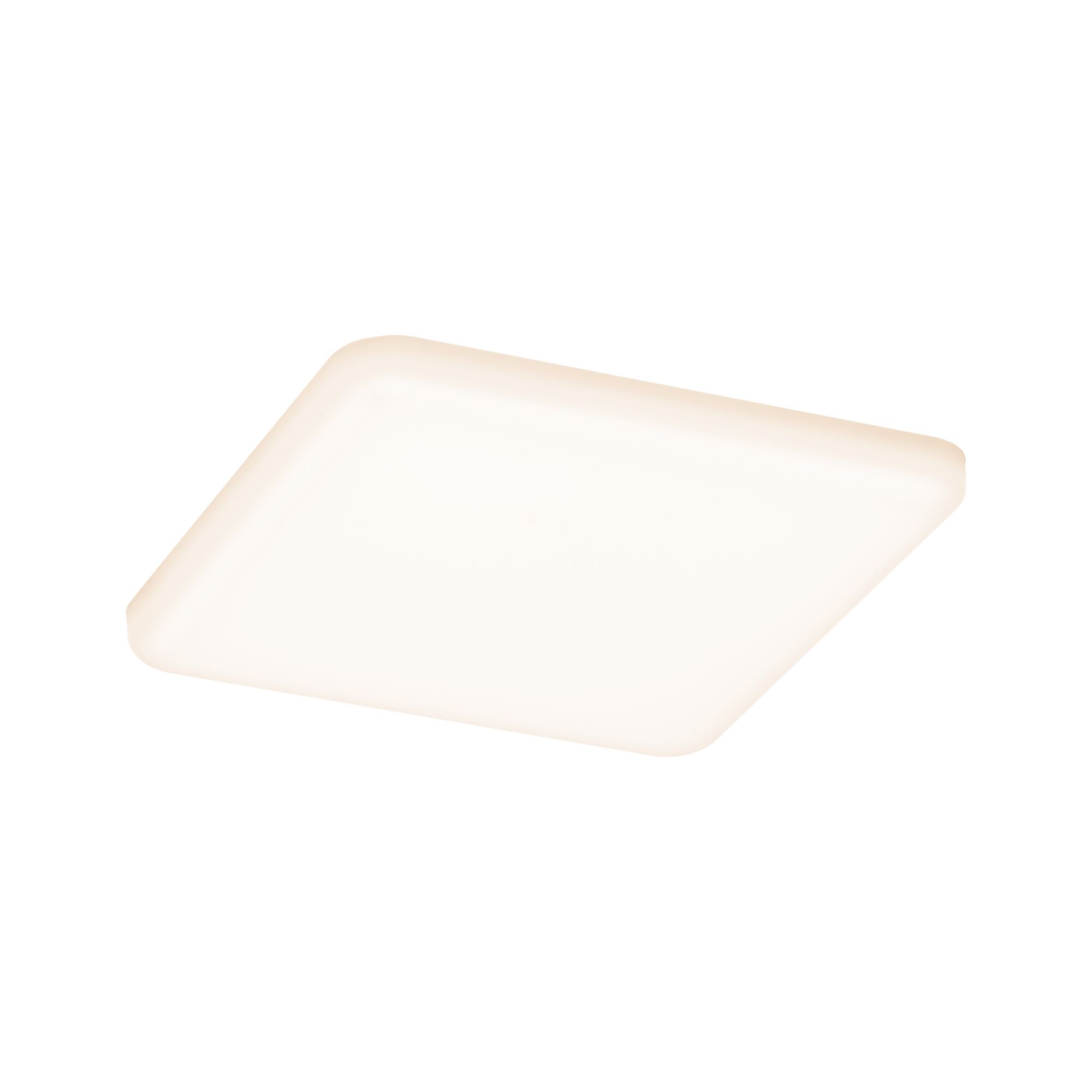 Vierkante witte LED-plafondlamp met warm wit licht voor moderne woonruimtes