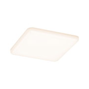 Square white LED ceiling light with warm white illumination for modern living spaces