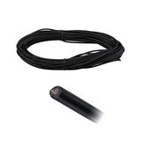 Black insulated electrical cable with copper conductor for lighting and electrical installations