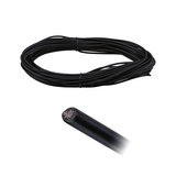 Black insulated electrical cable with copper conductor for lighting and electrical installations