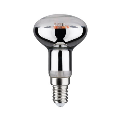 Reflector bulb with E14 base and silver coating for focused lighting
