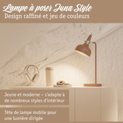 Lampe sur pied moderne en métal marron avec tête réglable pour un éclairage dirigé dans le salon
