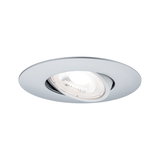 Ronde inbouw LED-spot van zilverkleurig aluminium met verstelbare lichtkop voor flexibele verlichting