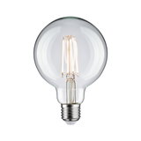 Clear LED filament bulb with E27 base for energy-efficient lighting and vintage style
