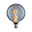 Inner Glow Edition Globe LED Helix E27 230V 90lm 3,5W 1800K Verre fumé Ampoule LED ronde avec filament torsadé blanc chaud et verre fumé pour éclairage décoratif