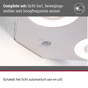 Witte LED-plafondlamp met bewegingsmelder en hoogfrequente sensor voor automatische lichtschakeling