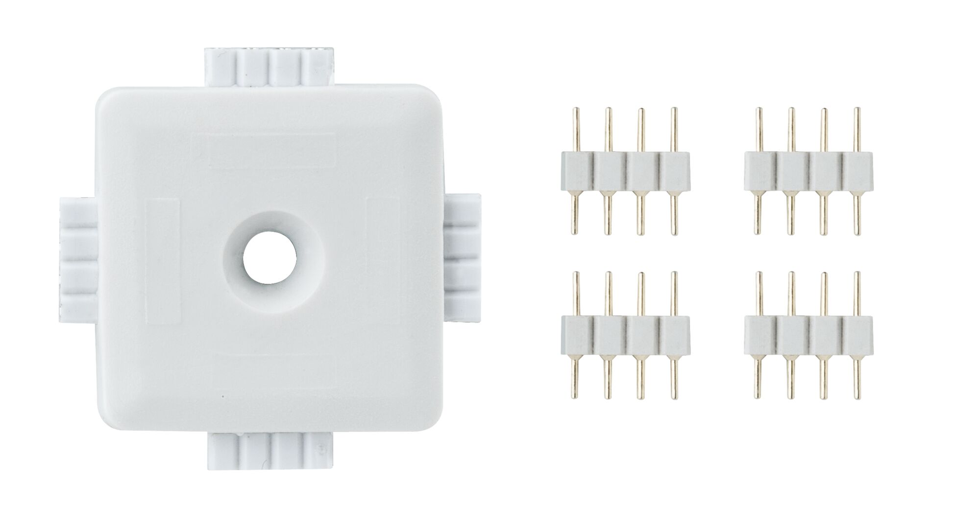 YourLED Connecteur X-Stück X-Connector 33x33mm max. 60W Blanc