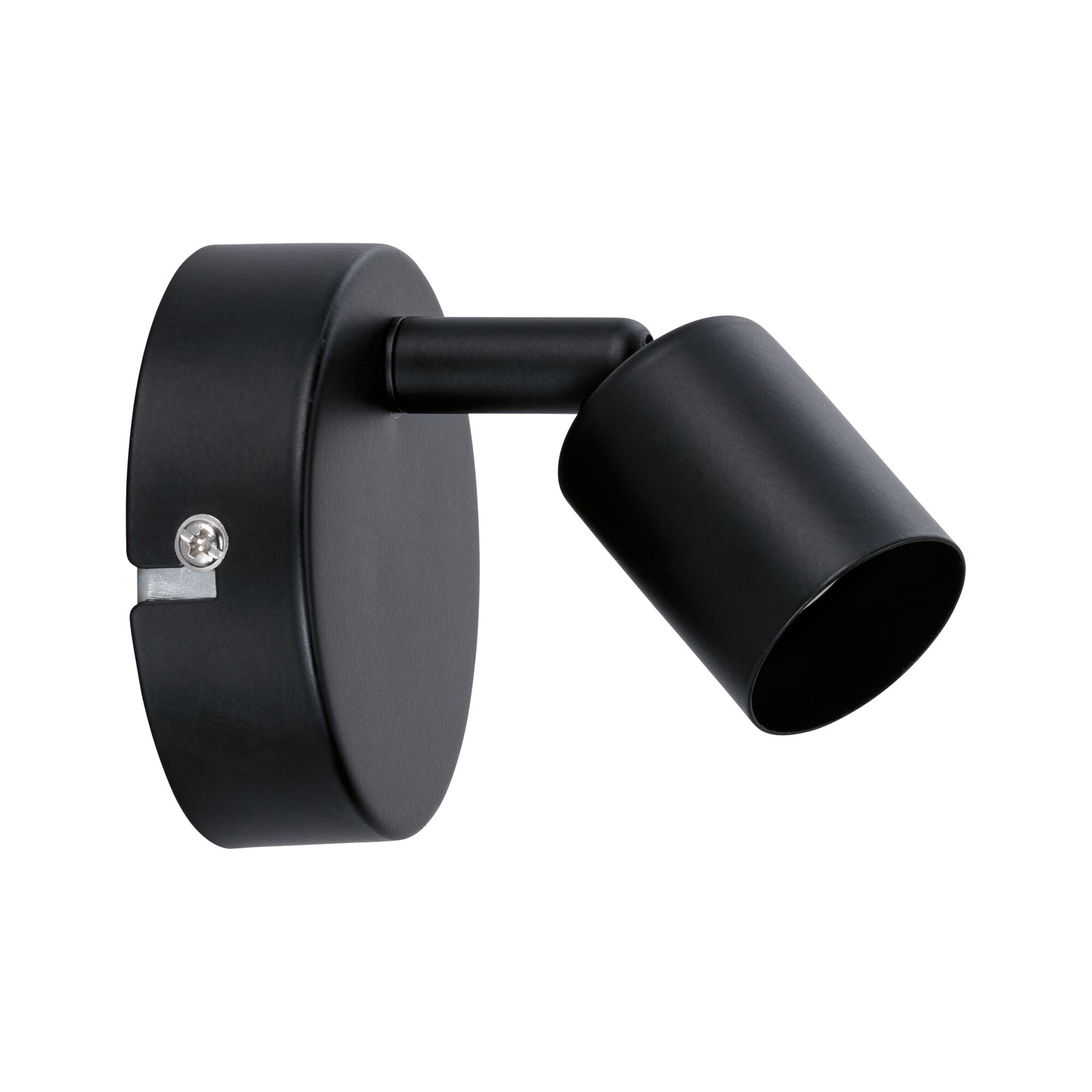 Spotlight Carolina GU10 230V max. 10W dimmbar Schwarz matt Schwarze LED-Wandleuchte aus Metall mit verstellbarem Spot für gezielte Beleuchtung im Raum