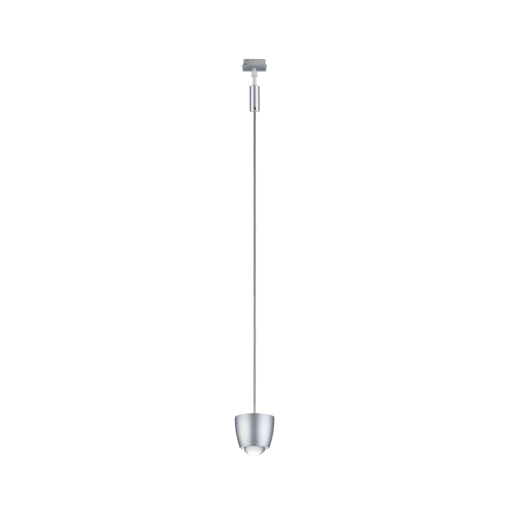 Moderner silberner LED-Pendelleuchte aus Metall mit Kabel für stilvolle Raumbeleuchtung